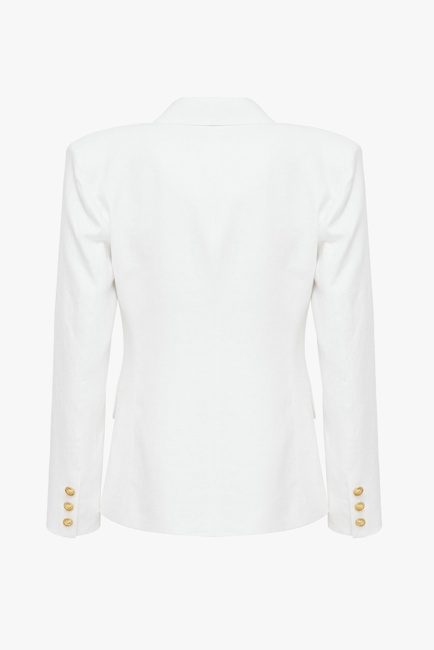 Linen Double-Breasted Blazer "Blanc de la nuit"