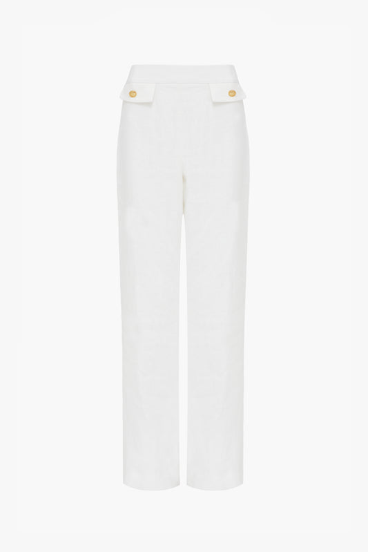 Linen pants "Blanc de la nuit"