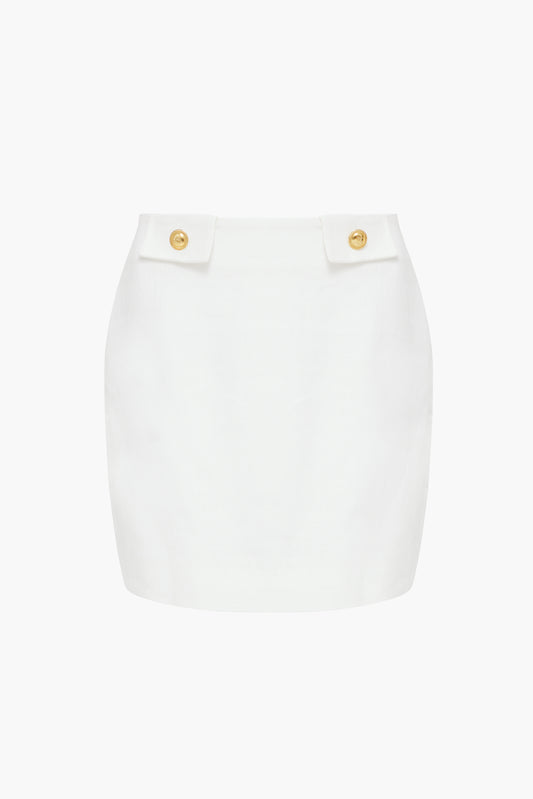 Linen skirt "Blanc de la nuit"