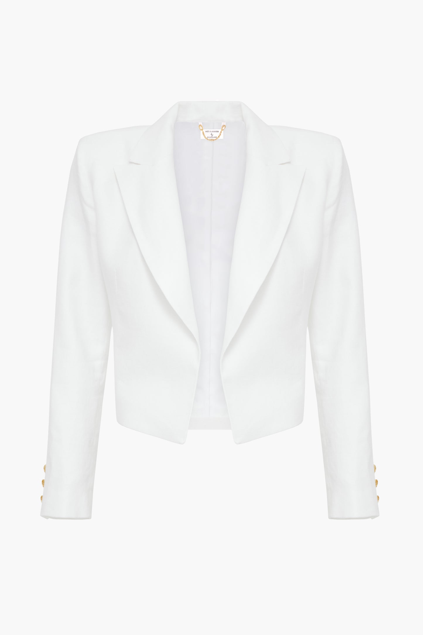 Linen Blazer Midi "Blanc de la nuit"