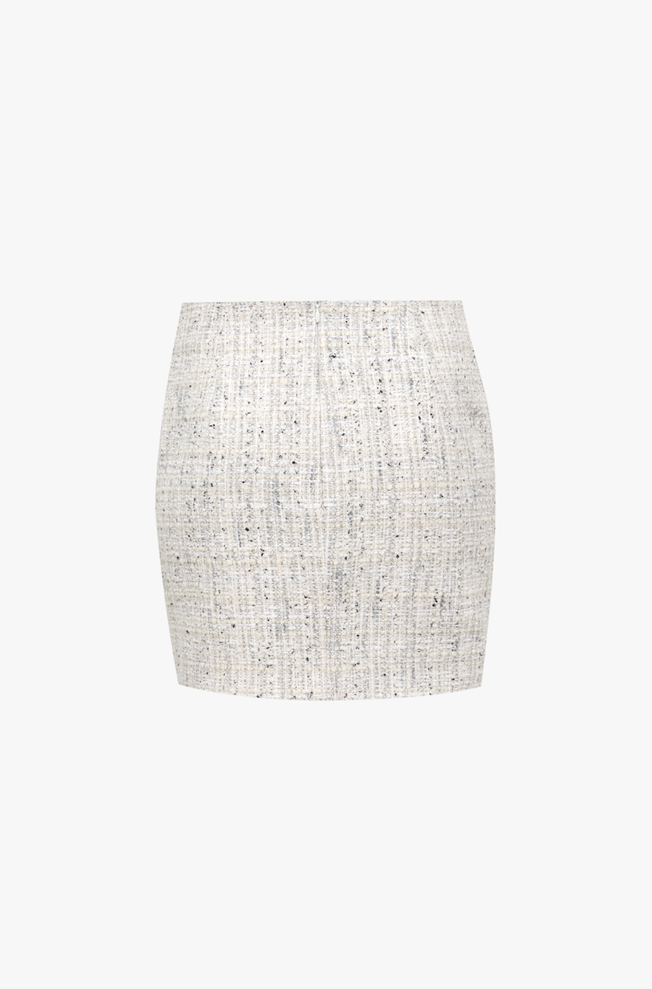 Asymmetric skirt made of tweed fabric "LE RÊVE ARGENTÉ"