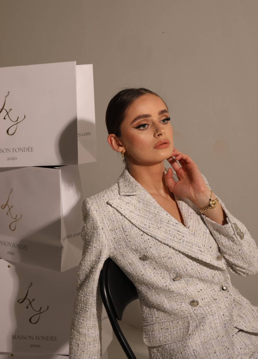 L’Or tweed jacket ロル L'AUBE BLANC かじまり L'Or tweed jacket ロル L'AUBE BLANC かじまり L'AUBE BLANC
