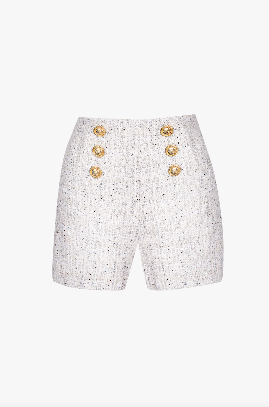 Tweed shorts with double-breasted buttons "LE RÊVE ARGENTÉ"